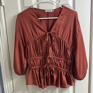 Farrow Tie Front Bow Top